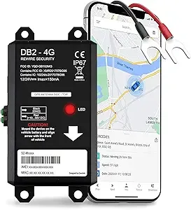 REWIRE SECURITY DB2-4G GPS Tracker for Vehicles – Real-Time Vehicle Tracking Device for Car, Van, Motorhome