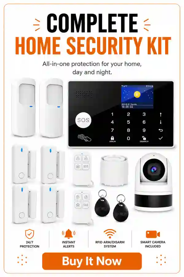 Wireless Home Security Camera Alarm Kit