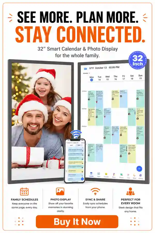 32-Inch Digital Calendar Smart Display