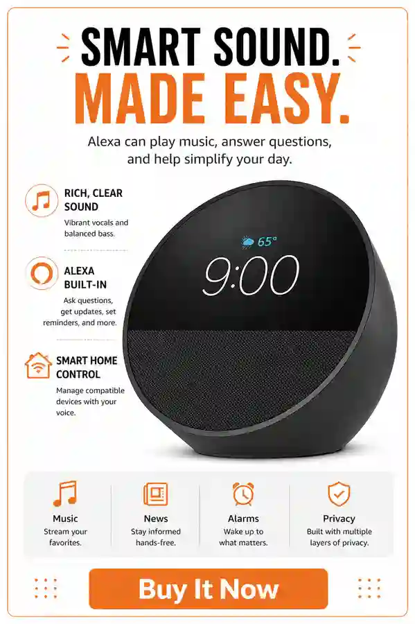 Echo Spot Smart Alarm Clock