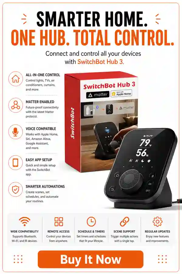 SwitchBot Hub 3 Smart Home Controller