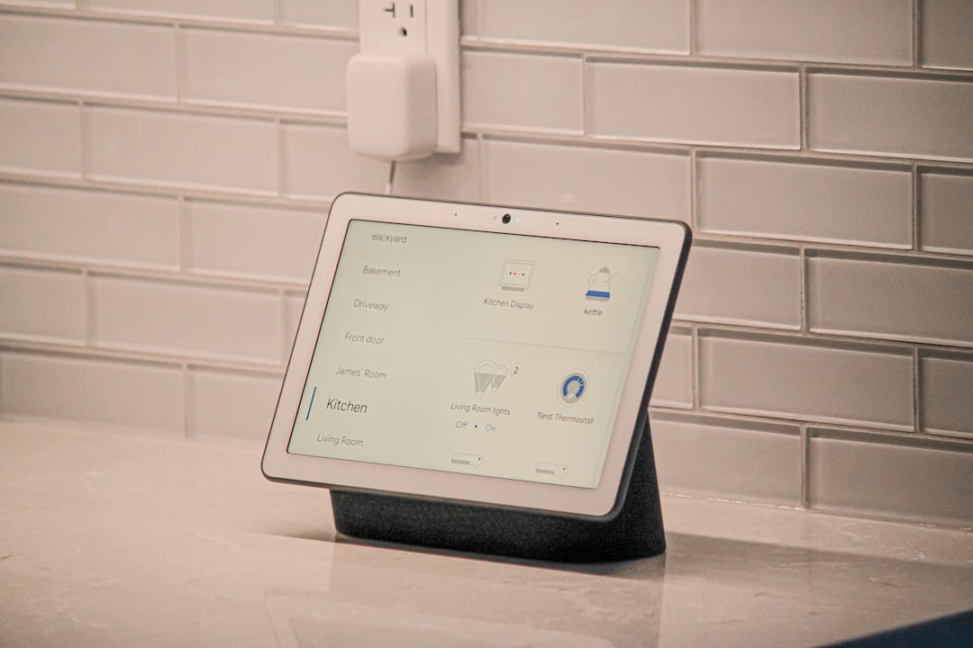 a white tablet with a screen on Affordable Smart Living